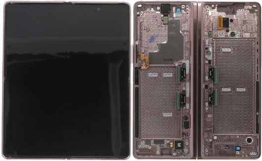 Samsung SM-F916B Galaxy Z Fold2 5G - Display LCD + Touchscreen (Gold Hinge) Mystic Bronze Original/Neu (Service)