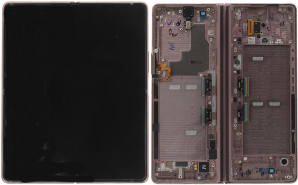 Samsung SM-F916B Galaxy Z Fold2 5G - Display LCD + Touchscreen (Silver Hinge) Mystic Bronze Original/Neu (Service)