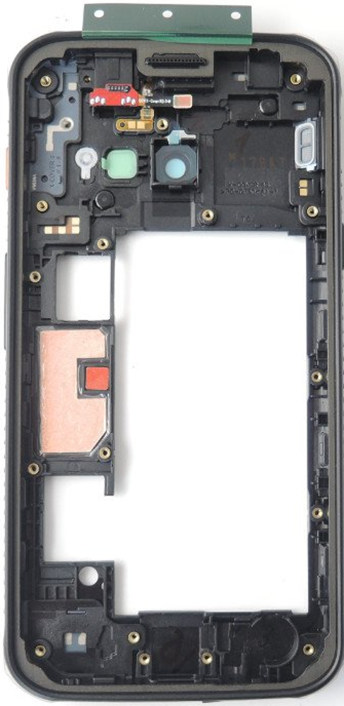 Samsung Galaxy Xcover 4s (SM-G398FN/DS) - Mittel Cover Rahmen Schwarz Original/Neu (Service)