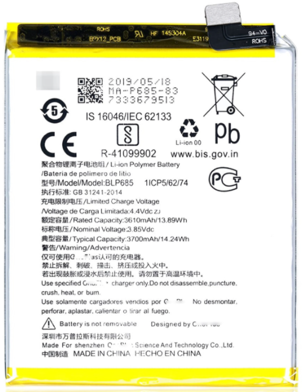 OnePlus 6T (A6013) - Akku Li-Ion-Polymer BLP685  Original/Neu (Service)