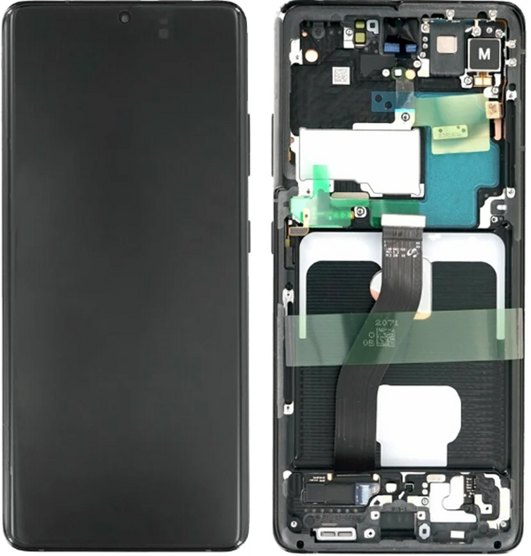 Samsung SM-G998B Galaxy S21 Ultra 5G - Display LCD Touchscreen + Rahmen/ohne Akku (incl. Cam) Phantom Schwarz Original/Neu (Service)