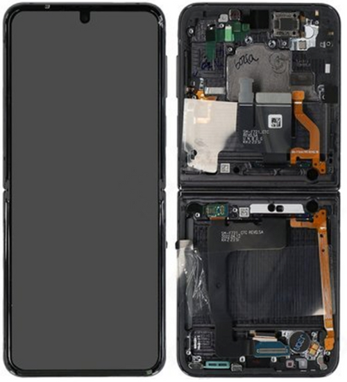 Original Samsung Galaxy Z Flip4 OLED Display Touch + Rahmen Schwarz SM-F721B