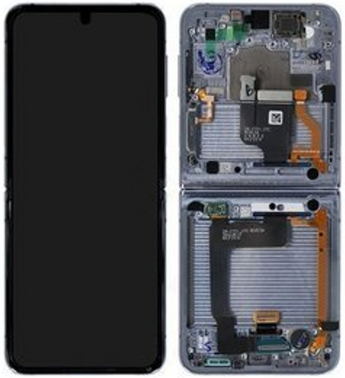 Original Samsung Galaxy Z Flip4 OLED Display Touch + Rahmen Blau SM-F721B