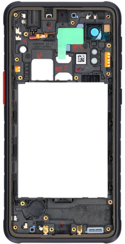 Original Samsung Galaxy XCover 5 Mittel Cover Rahmen Schwarz SM-G525F/