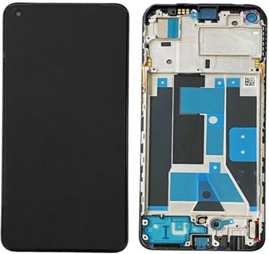 Original Realme 9 4G Display Touch + Rahmen Schwarz RMX3521