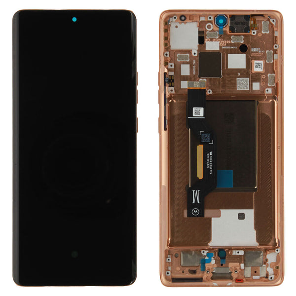 Motorola Edge 50 (XT2407-1) - Display OLED Touchscreen + Rahmen Pink Original/Neu (Service)