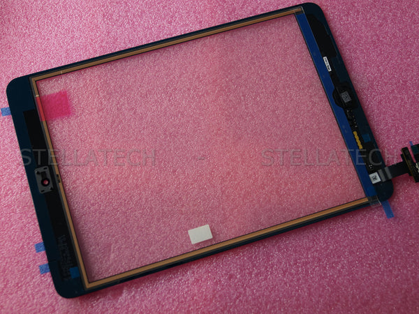 Apple iPad Mini Touchscreen / Displayglas + Komplett Home Taste Modul + IC Chip Schwarz