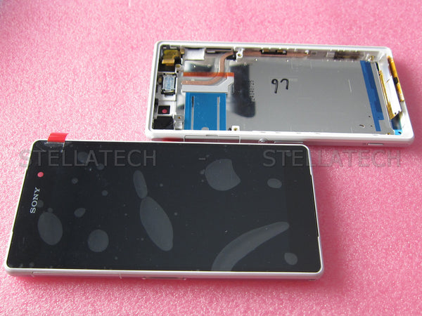 Sony Xperia Z2 Ersatz-Display + Rahmen Weiss