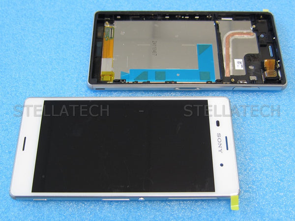 Sony Xperia Z3 Ersatz-Display + Rahmen Weiss