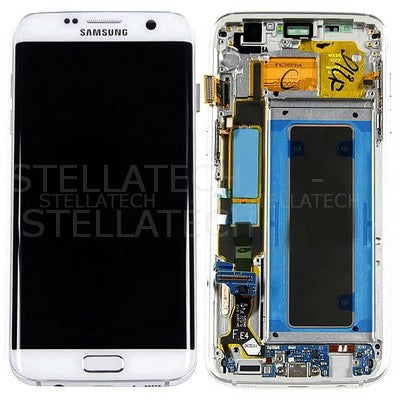 Original Samsung Galaxy S7 Edge Display Touch + Rahmen Weiß SM-G935F