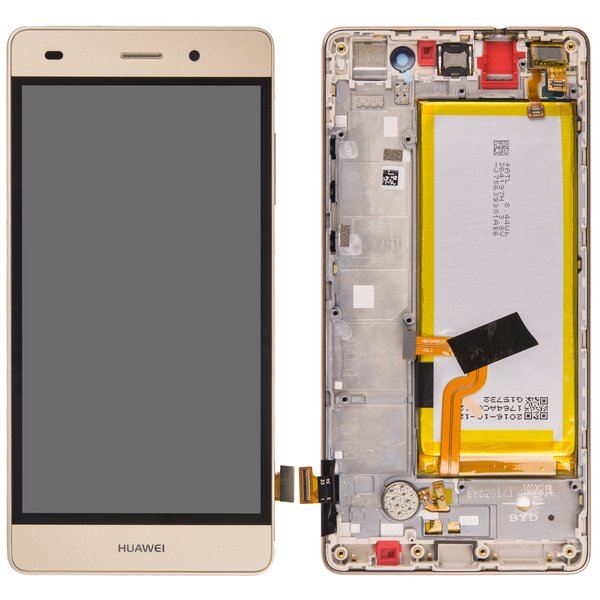 Huawei P8 Lite Ersatz-Display + Rahmen/mit Akku Gold
