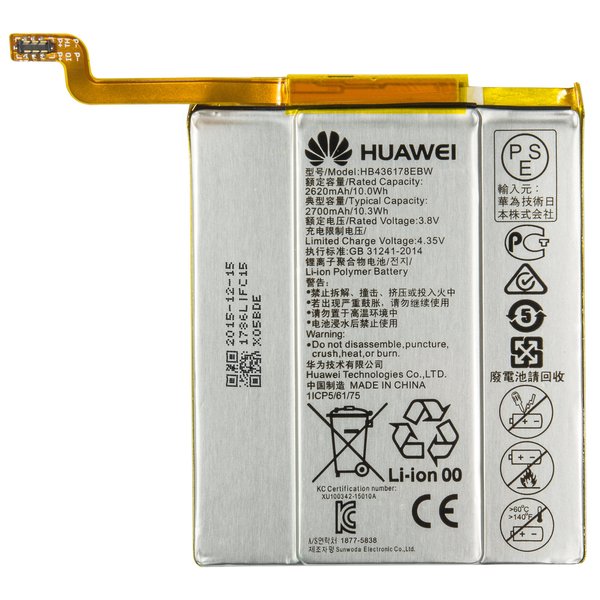 Huawei Mate S Akku Li-Ion-Polymer HB436178EBW 2700mAh