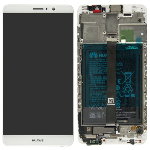 Huawei Mate 9 Dual Sim Ersatz-Display + Rahmen/mit Akku Silber
