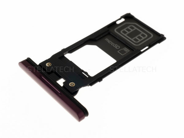 Sony Xperia XZ3 Single Sim Simkarten / Speicherkarten-Halter Rot