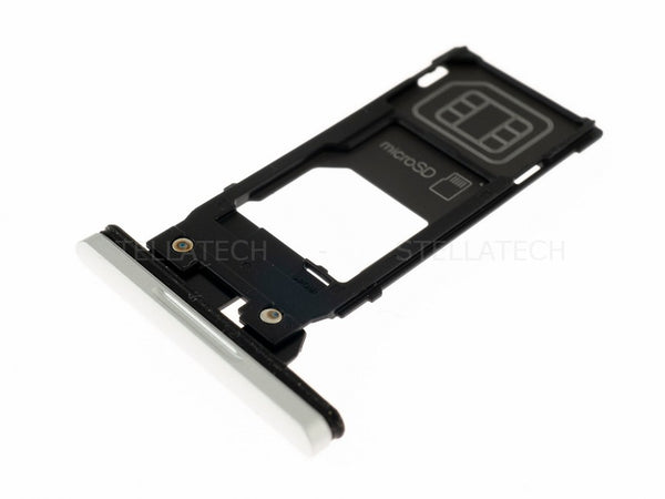 Sony Xperia XZ3 Single Sim Simkarten / Speicherkarten-Halter Weiss