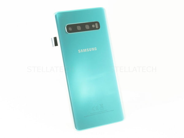 Samsung SM-G973F Galaxy S10 - Akkudeckel / Batterie Cover + Kamera Glas Prism Grün