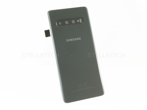 Samsung SM-G973F Galaxy S10 - Akkudeckel / Batterie Cover + Kamera Glas Prism Schwarz