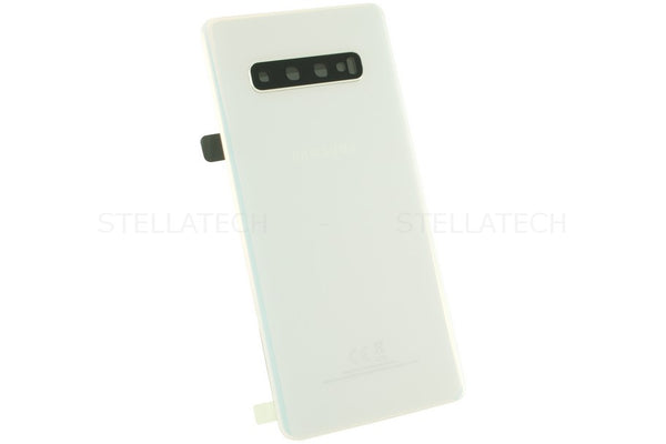 Samsung S10 Plus Backcover / Rückseite + Kamera Glas Prism Weiss