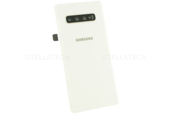 Samsung S10 Plus Backcover / Rückseite + Kamera Glas Ceramic Weiss