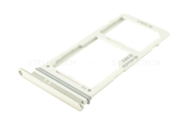 Samsung S10 Plus Simkarten / Speicherkarten-Halter Dual-Sim Prism Weiss