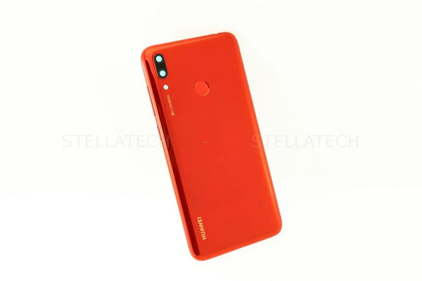 Huawei Y7 2019 Backcover / Rückseite + Fingerabdruck Sensor Coral Rot