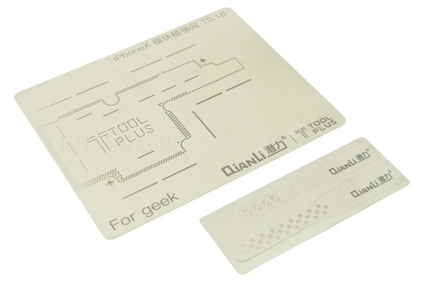 QianLi BGA Reballing Schablone Set für iPhone X, T-0.18mm