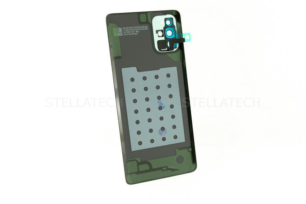 Samsung SM-A715F/DS Galaxy A71 - Akkudeckel / Batterie Cover + Kamera Glas Prism Crush Blau