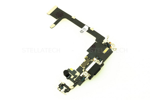 Apple iPhone 11 Pro Lightning / Dock + Audio Connector Flex-Kabel muss gelötet werden/needs soldering Schwarz