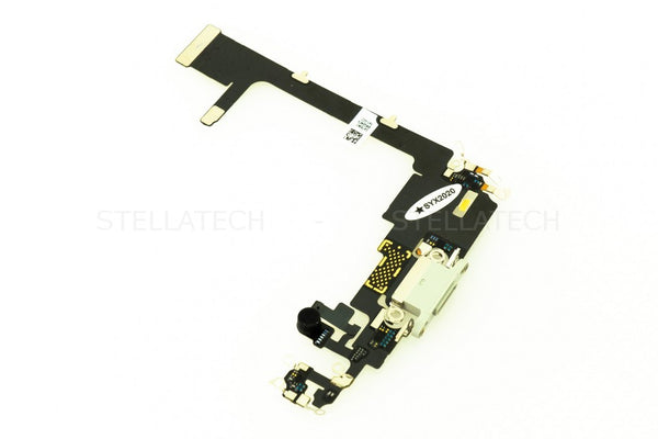 Apple iPhone 11 Pro Lightning / Dock + Audio Connector Flex-Kabel muss gelötet werden/needs soldering Silber