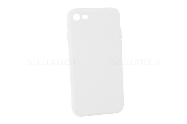 Apple iPhone SE 2 (2020) Pure Color Silikon Case Schutzhülle TPU 1.3mm Weiß Matt