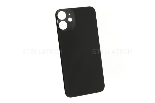 Apple iPhone 12 Mini Akkudeckel / Rückseite aus Glas ohne Logo Big Hole Schwarz