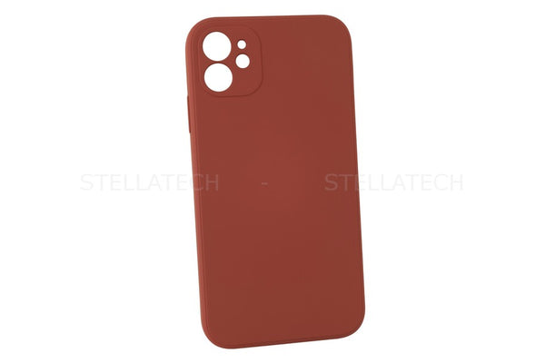 Apple iPhone 11 Flat Edge Design Silikon Case Schutzhülle TPU 2mm Rot Matt