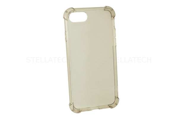 Apple iPhone SE 2 (2020) Silikon Case Schutzhülle TPU 1.5mm + Kantenschutz Transparent Schwarz