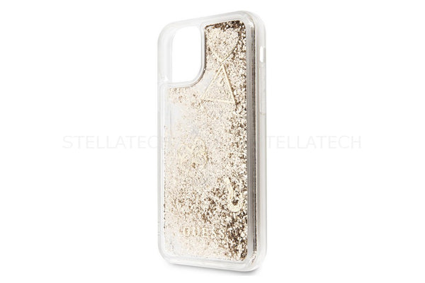 Apple GUESS Hülle für Apple iPhone 12 / 12 Pro Glitter Hearts Kollektion in Gold