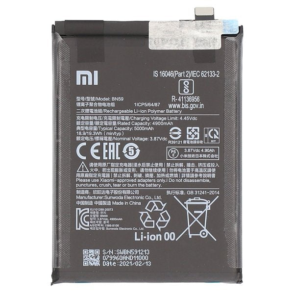 Xiaomi Redmi Note 10 Akku Li-Ion 5000mAh BN59