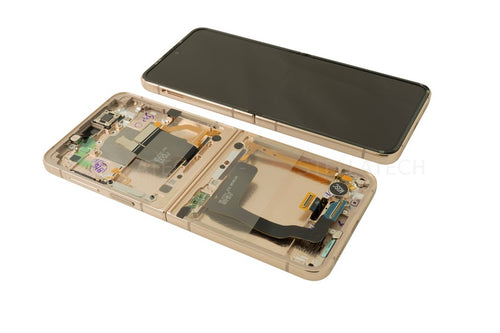 Original Samsung Galaxy Z Flip4 Display Touch + Rahmen Pink Gold SM-F721B