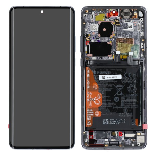 Huawei P50 Pro Ersatz-Display + Rahmen/mit Akku Schwarz