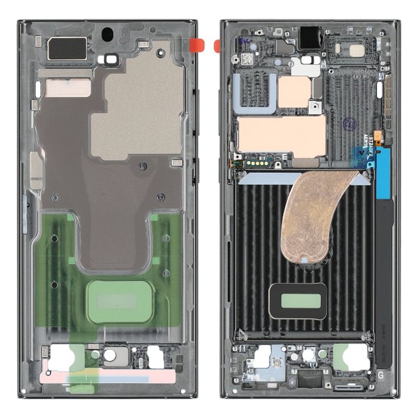 Samsung S23 Ultra 5G LCD Halterung / Display Rahmen Grün