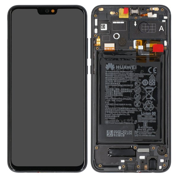 Original Huawei Honor 9X Lite Display Touch + Rahmen Schwarz JSN-L21