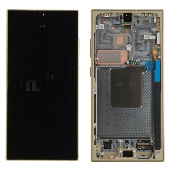 Samsung Galaxy S24 Ultra 5G OLED Display Touch + Rahmen Gelb SM-S928B