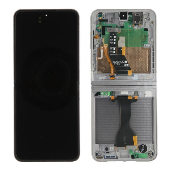 Samsung Galaxy Z Flip6 OLED Display Touch + Rahmen Silber SM-F741B