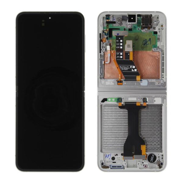 Samsung Galaxy Z Flip6 (SM-F741B) - Display OLED Touchscreen + Rahmen Weiß Original/Neu (Service)