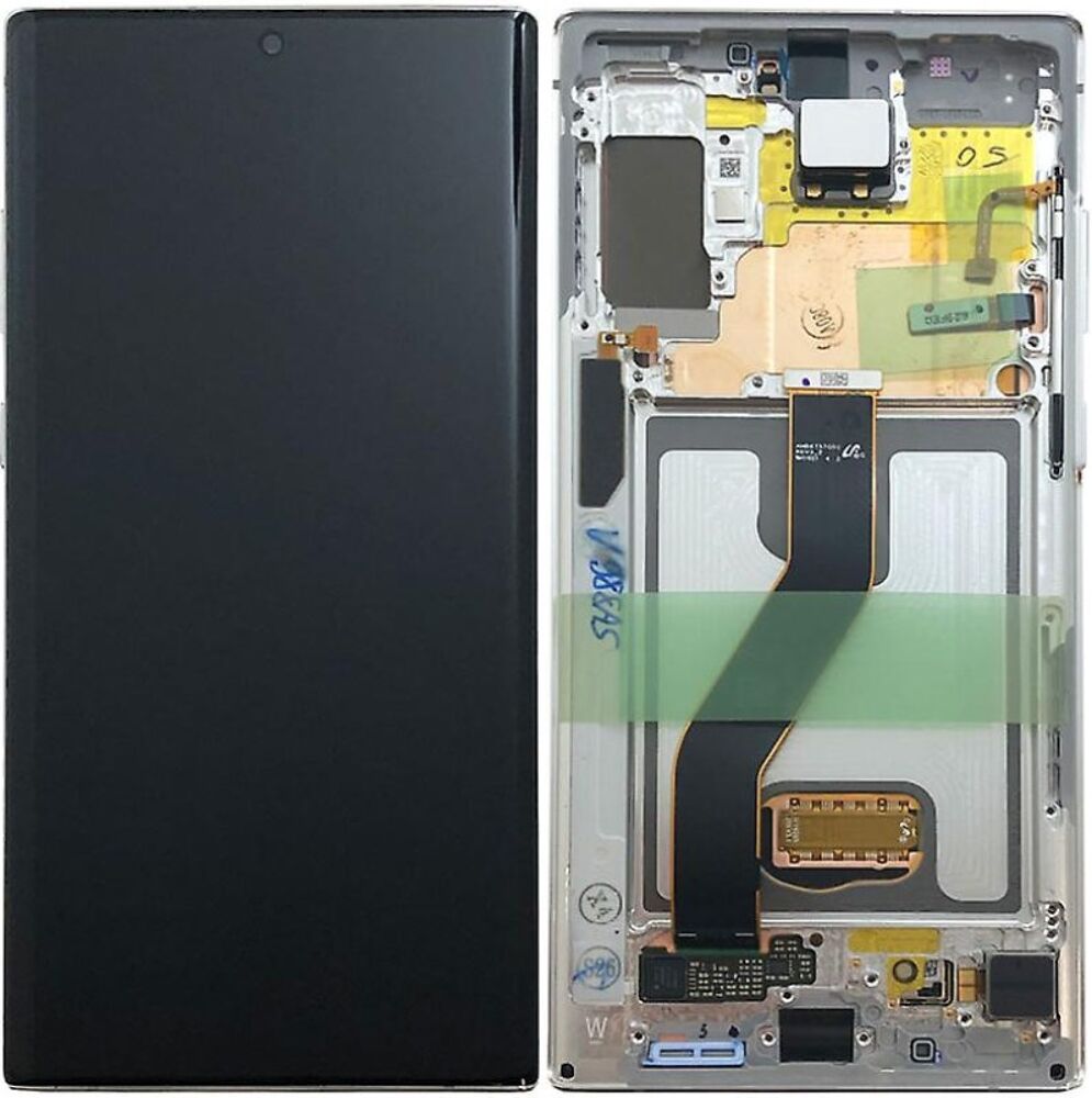 Original Samsung Galaxy Note 10+ OLED Display Touch + Rahmen Weiß SM-N