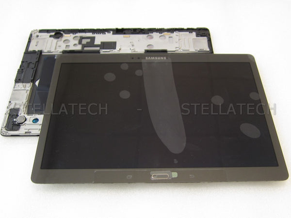 Ersatz-Display Samsung SM-T805 Tab S 10.5 LTE LCD Touchscreen + Rahmen f. Titansilber