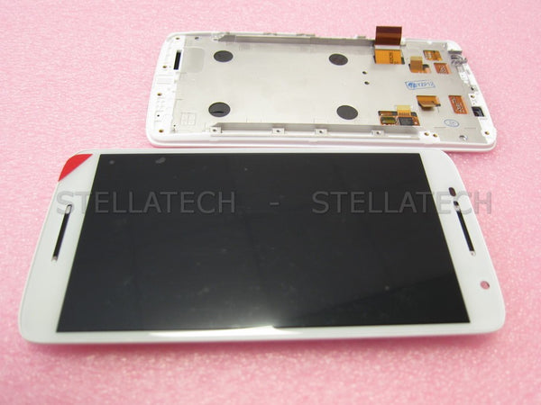 Ersatz-Display Motorola Moto X Play (XT1562) LCD Touchscreen + Rahmen Weiss