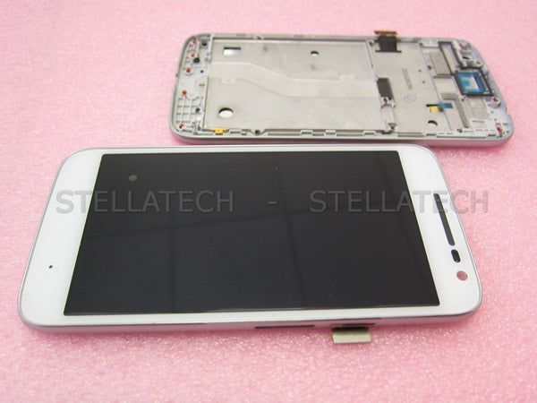 Ersatz-Display Motorola Moto G4 Play Dual (XT1602) LCD Touchscreen + Rahmen Silber