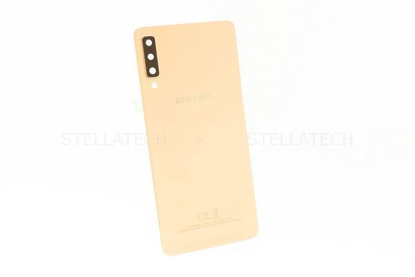 Samsung SM-A750FN/DS Galaxy A7 (2018) - Akkudeckel / Batterie Cover + Kamera Glas Gold