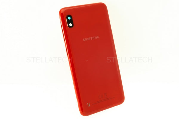 Samsung SM-A105F/DS Galaxy A10 - Akkudeckel / Batterie Cover + Kamera Glas Rot