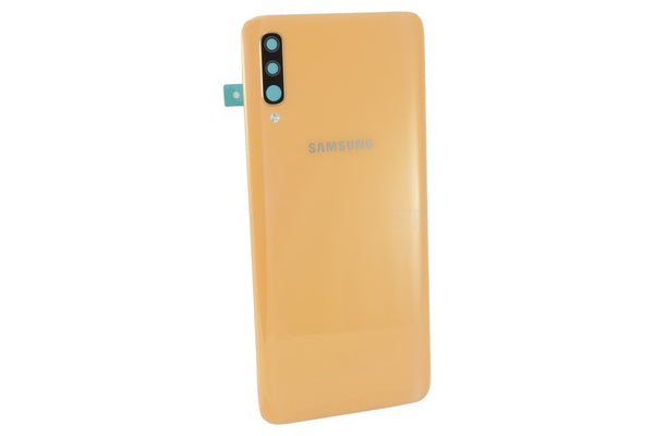 Samsung SM-A705F/DS Galaxy A70 - Akkudeckel / Batterie Cover + Kamera Glas Korall