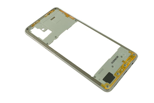 Samsung SM-A515F/DS Galaxy A51 - Mittel Cover / Mittel-Gehäuse Weiss/Silber